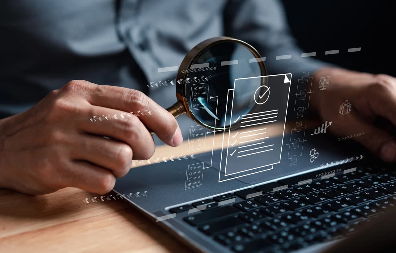 A person performs a legal technology check on his legal data.